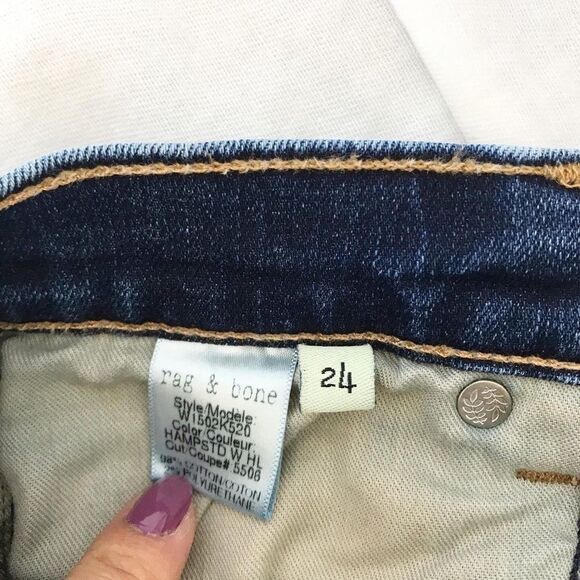 Rag & Bone medium wash Hampstead Skinny Jeans  24 - Picture 11 of 13